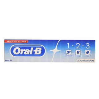 خمیر دندان اورال- بی مدل 1.2.3 Salt Power White حجم 100 میلی لیتر 101626832