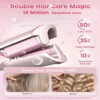 فر کننده مو شیگلم مدل Cupid’s Charm Beach Babe Hair Waver سایز 19 میلی‌متر با تایمر هوشمند 102748282