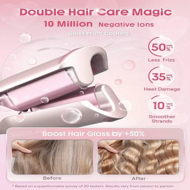 فر کننده مو شیگلم مدل Cupid’s Charm Beach Babe Hair Waver سایز 19 میلی‌متر با تایمر هوشمند 102748282