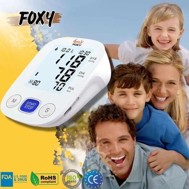 فشارسنج بازویی دیجیتال فوکسی مدل WHITE با قابلیت اندازه‌گیری فشار خون و ضربان قلب، حافظه ب 101563373