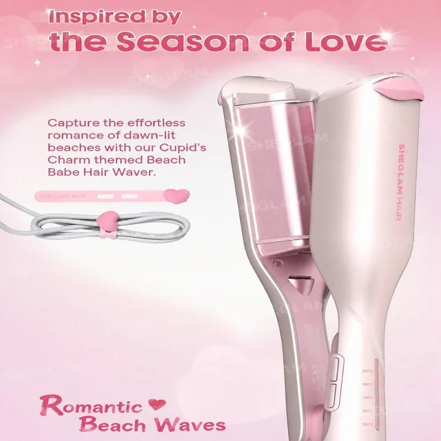 فر کننده مو شیگلم مدل Cupid’s Charm Beach Babe Hair Waver سایز 19 میلی‌متر با تایمر هوشمند 102748279