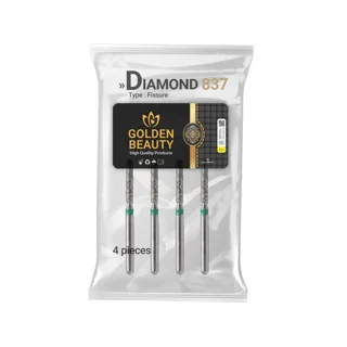 فرز دندانپزشکی گلدن بیوتی مدل Diamond Fissure کد 737 بسته 4 عددی 101541651